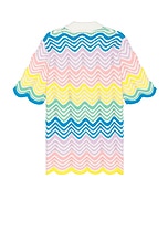 Casablanca Gradient Wave Knit Shirt in Gradient Wave, view 2, click to view large image.