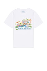 Casablanca The Road To Knowledge T-Shirt in White, view 1, click to view large image.