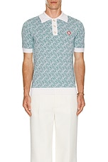 Casablanca Jacquard Monogram Polo in Column Monogram, view 4, click to view large image.