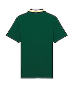 Casablanca Primary Stripe Knit Collar Classic Polo in Green, view 2, click to view large image.