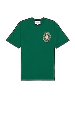 Casablanca Casa Way Printed T-shirt in Evergreen, view 2, click to view large image.