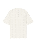 Casablanca Wave Texture Shirt in White, view 2, click to view large image.