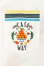Casablanca Cuban Collar Short Sleeve Shirt in Casa Way, view 3, click to view large image.
