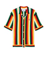 Casablanca Striped Towelling Shirt in Multi, view 1, click to view large image.