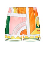 Casablanca Printed Swim Shorts in Summer Court, view 1, click to view large image.