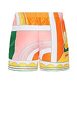 Casablanca Printed Swim Shorts in Summer Court, view 2, click to view large image.