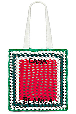 Casablanca Cotton Crochet Bag in Multi, view 1, click to view large image.
