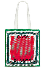 Casablanca Cotton Crochet Bag in Multi, view 2, click to view large image.
