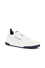 Casablanca Court Sneaker in Navy & White, view 2, click to view large image.