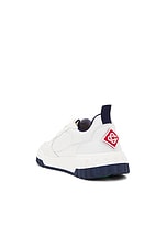 Casablanca Court Sneaker in Navy & White, view 3, click to view large image.