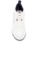 Casablanca Court Sneaker in Navy & White, view 4, click to view large image.