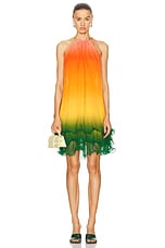 Casablanca Mini Dress in Rainbow Gradient, view 1, click to view large image.