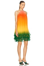 Casablanca Mini Dress in Rainbow Gradient, view 2, click to view large image.