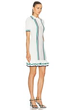 Casablanca Pointelle Tennis Dress in White, view 2, click to view large image.