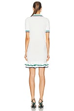 Casablanca Pointelle Tennis Dress in White, view 4, click to view large image.