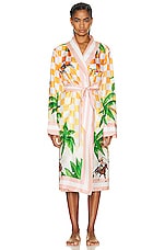 Casablanca Silk Robe in Pink, view 1, click to view large image.