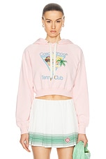 Casablanca Printed Cropped Hoodie in Afro Cubism Tennis Club, view 1, click to view large image.