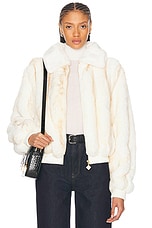 再入荷なし　carla カーラ　fluffy jacket Casablanca Faux Fur Jacket in Off White | FWRD