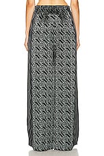 Casablanca Printed Wide Leg Trouser in Heart Monogramme Black, view 3, click to view large image.