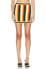 Casablanca Striped Towelling Skirt in Multi, view 1, click to view large image.