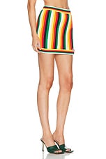 Casablanca Striped Towelling Skirt in Multi, view 2, click to view large image.