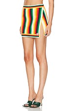 Casablanca Striped Towelling Skirt in Multi, view 3, click to view large image.