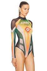 Casablanca Mesh Bodysuit in Casa Racing, view 3, click to view large image.
