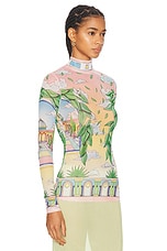 Casablanca Long Sleeve Top in Paysage Ideal, view 2, click to view large image.