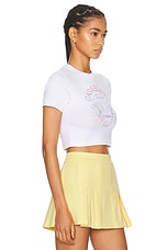 Casablanca Cropped T-Shirt in Crayon Tennis Club, view 2, click to view large image.