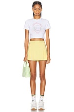 Casablanca Cropped T-Shirt in Crayon Tennis Club, view 4, click to view large image.