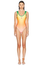 Casablanca Printed One Piece Swimsuit in Gradient, view 1, click to view large image.