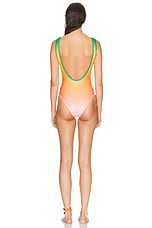 Casablanca Printed One Piece Swimsuit in Gradient, view 3, click to view large image.