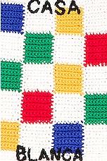 Casablanca Mini Crochet Tote Bag in Multi, view 7, click to view large image.