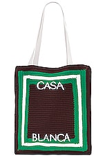 Casablanca Scuba Brand Tote Bag in Multi, view 3, click to view large image.