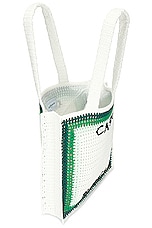 Casablanca Cotton Crochet Bag in Green, view 5, click to view large image.