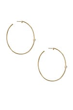 Carbon & Hyde Rosette Hoops in Gold, view 1, click to view large image.