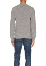 COMME des GARCONS PLAY Multi Heart Pullover Sweater in Grey, view 3, click to view large image.