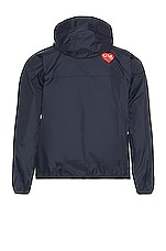 COMME des GARCONS PLAY K-Way Hoodie Full Zip in Navy, view 2, click to view large image.