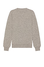 COMME des GARCONS PLAY Invader Cardigan in Light Grey, view 2, click to view large image.