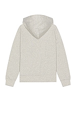 COMME des GARCONS PLAY Invader Hooded Sweatshirt in Grey, view 2, click to view large image.