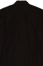 COMME des GARCONS PLAY Black Emblem Cotton Button Down in Black, view 4, click to view large image.