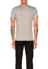 COMME des GARCONS PLAY Black Emblem Cotton Tee in Grey, view 3, click to view large image.