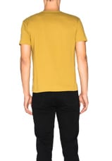 COMME des GARCONS PLAY Small Black Emblem Cotton Tee in Yellow, view 4, click to view large image.