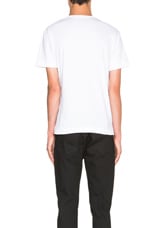 COMME des GARCONS PLAY Gold Emblem Tee in White, view 4, click to view large image.
