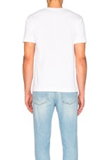 COMME des GARCONS PLAY Large Heart Tee in White, view 4, click to view large image.
