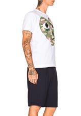 COMME des GARCONS PLAY Camouflage Tee in White, view 2, click to view large image.