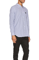 COMME des GARCONS PLAY Striped Shirt in Blue, view 2, click to view large image.