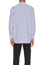 COMME des GARCONS PLAY Striped Shirt in Blue, view 3, click to view large image.