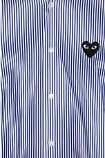 COMME des GARCONS PLAY Striped Shirt in Blue, view 5, click to view large image.