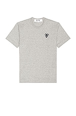COMME des GARCONS PLAY T-Shirt in Grey, view 1, click to view large image.